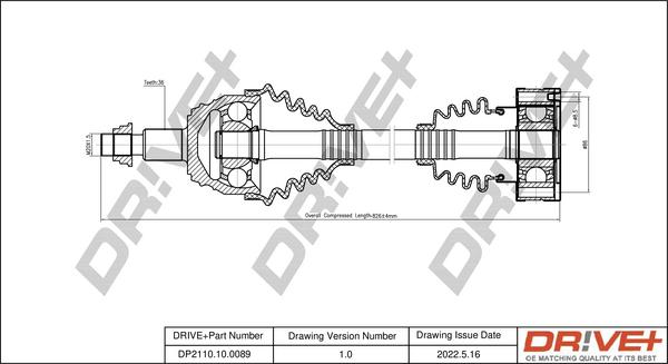 Dr!ve+ DP2110.10.0089 - Albero motore / Semiasse autozon.pro