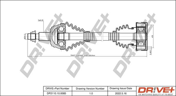 Dr!ve+ DP2110.10.0085 - Albero motore / Semiasse autozon.pro