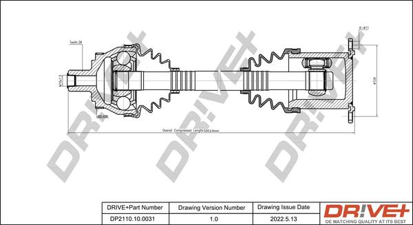 Dr!ve+ DP2110.10.0031 - Albero motore / Semiasse autozon.pro