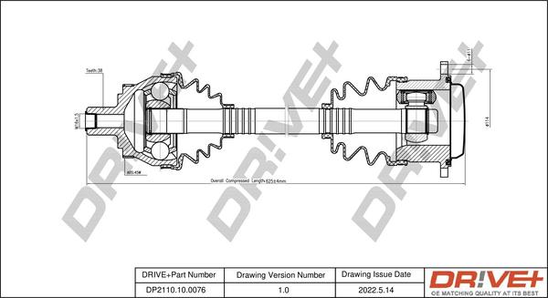 Dr!ve+ DP2110.10.0076 - Albero motore / Semiasse autozon.pro