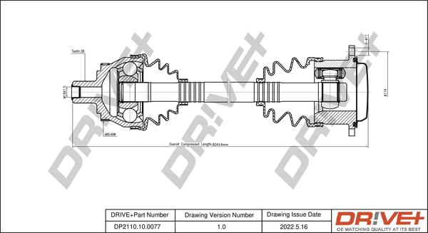 Dr!ve+ DP2110.10.0077 - Albero motore / Semiasse autozon.pro