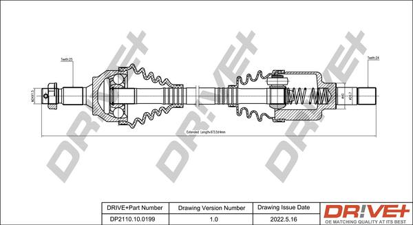 Dr!ve+ DP2110.10.0199 - Albero motore / Semiasse autozon.pro