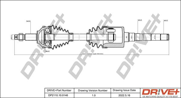 Dr!ve+ DP2110.10.0146 - Albero motore / Semiasse autozon.pro