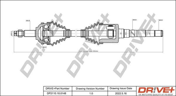 Dr!ve+ DP2110.10.0148 - Albero motore / Semiasse autozon.pro