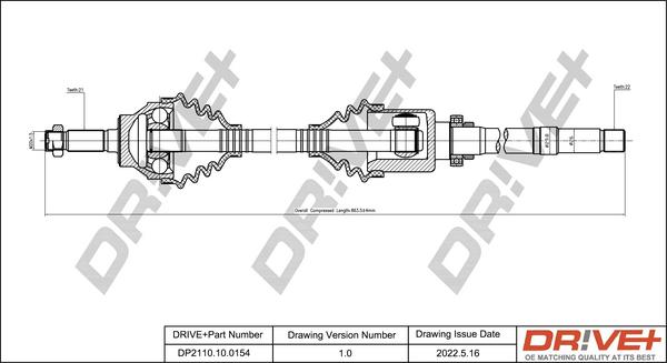 Dr!ve+ DP2110.10.0154 - Albero motore / Semiasse autozon.pro