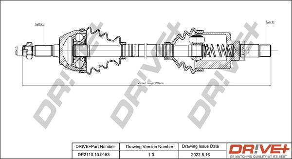 Dr!ve+ DP2110.10.0153 - Albero motore / Semiasse autozon.pro