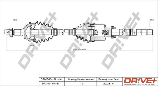 Dr!ve+ DP2110.10.0160 - Albero motore / Semiasse autozon.pro