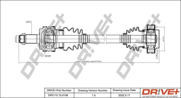 Dr!ve+ DP2110.10.0108 - Albero motore / Semiasse autozon.pro