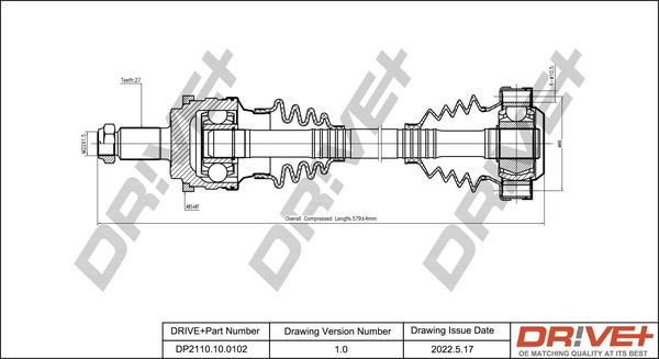 Dr!ve+ DP2110.10.0102 - Albero motore / Semiasse autozon.pro