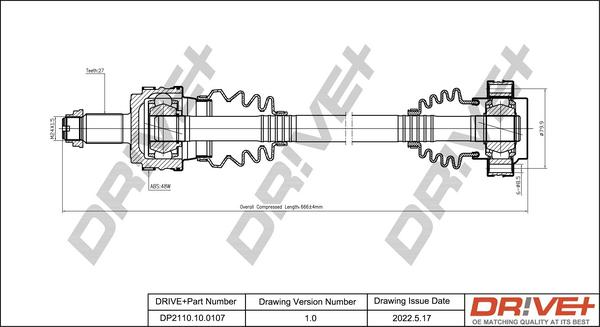 Dr!ve+ DP2110.10.0107 - Albero motore / Semiasse autozon.pro