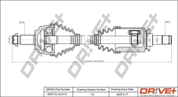 Dr!ve+ DP2110.10.0113 - Albero motore / Semiasse autozon.pro