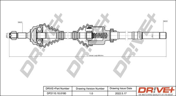 Dr!ve+ DP2110.10.0180 - Albero motore / Semiasse autozon.pro