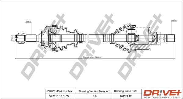 Dr!ve+ DP2110.10.0183 - Albero motore / Semiasse autozon.pro