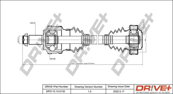 Dr!ve+ DP2110.10.0135 - Albero motore / Semiasse autozon.pro