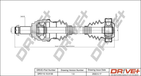 Dr!ve+ DP2110.10.0130 - Albero motore / Semiasse autozon.pro