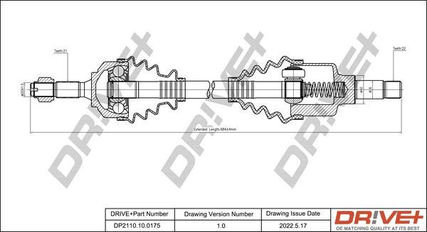 Dr!ve+ DP2110.10.0175 - Albero motore / Semiasse autozon.pro