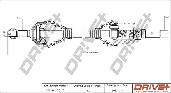 Dr!ve+ DP2110.10.0178 - Albero motore / Semiasse autozon.pro