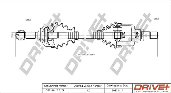 Dr!ve+ DP2110.10.0177 - Albero motore / Semiasse autozon.pro