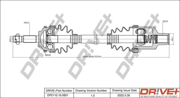 Dr!ve+ DP2110.10.0851 - Albero motore / Semiasse autozon.pro