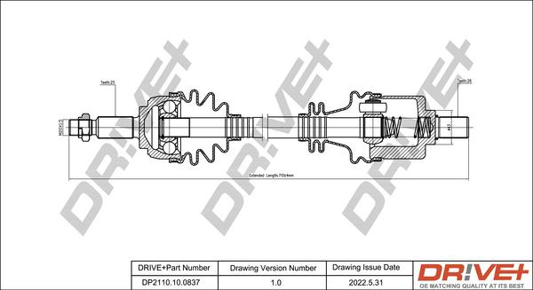 Dr!ve+ DP2110.10.0837 - Albero motore / Semiasse autozon.pro