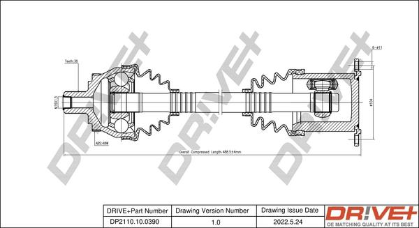 Dr!ve+ DP2110.10.0390 - Albero motore / Semiasse autozon.pro