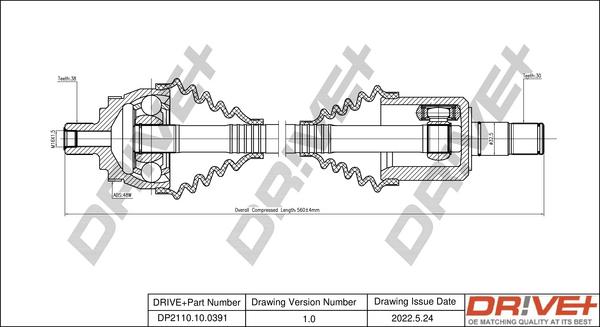 Dr!ve+ DP2110.10.0391 - Albero motore / Semiasse autozon.pro