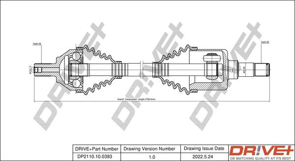 Dr!ve+ DP2110.10.0393 - Albero motore / Semiasse autozon.pro