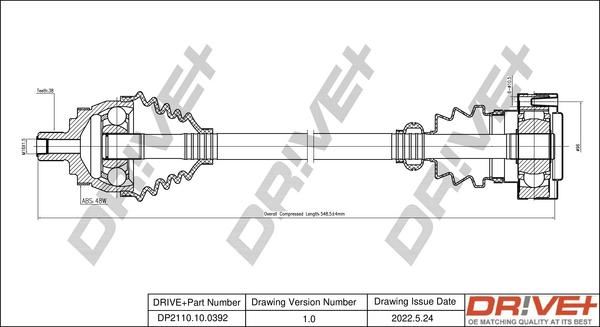 Dr!ve+ DP2110.10.0392 - Albero motore / Semiasse autozon.pro