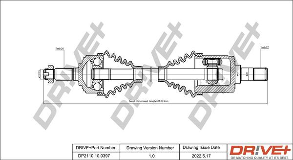 Dr!ve+ DP2110.10.0397 - Albero motore / Semiasse autozon.pro