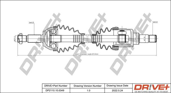 Dr!ve+ DP2110.10.0349 - Albero motore / Semiasse autozon.pro