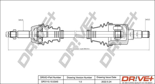 Dr!ve+ DP2110.10.0345 - Albero motore / Semiasse autozon.pro