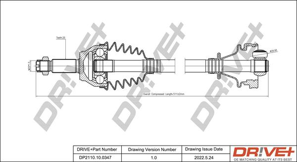 Dr!ve+ DP2110.10.0347 - Albero motore / Semiasse autozon.pro