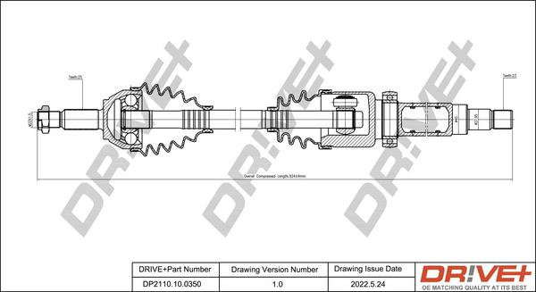 Dr!ve+ DP2110.10.0350 - Albero motore / Semiasse autozon.pro