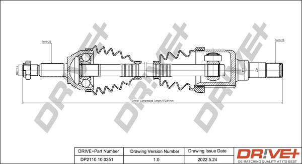 Dr!ve+ DP2110.10.0351 - Albero motore / Semiasse autozon.pro