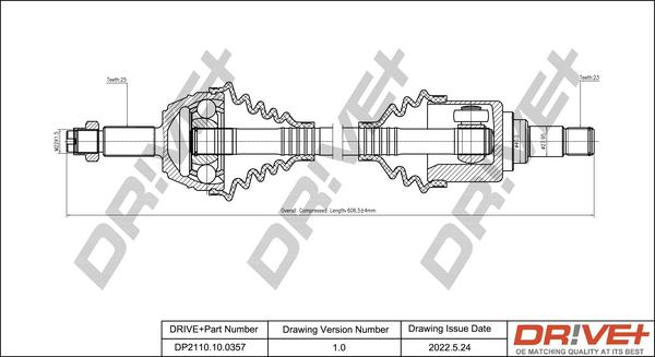 Dr!ve+ DP2110.10.0357 - Albero motore / Semiasse autozon.pro