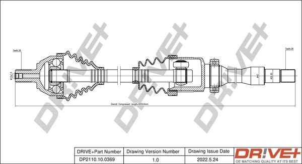 Dr!ve+ DP2110.10.0369 - Albero motore / Semiasse autozon.pro