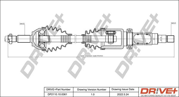 Dr!ve+ DP2110.10.0361 - Albero motore / Semiasse autozon.pro