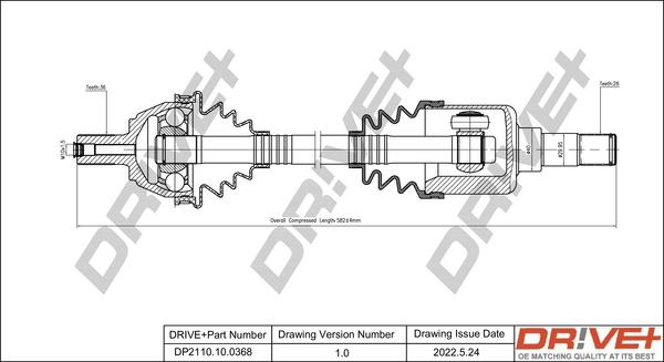 Dr!ve+ DP2110.10.0368 - Albero motore / Semiasse autozon.pro