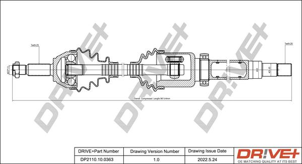 Dr!ve+ DP2110.10.0363 - Albero motore / Semiasse autozon.pro