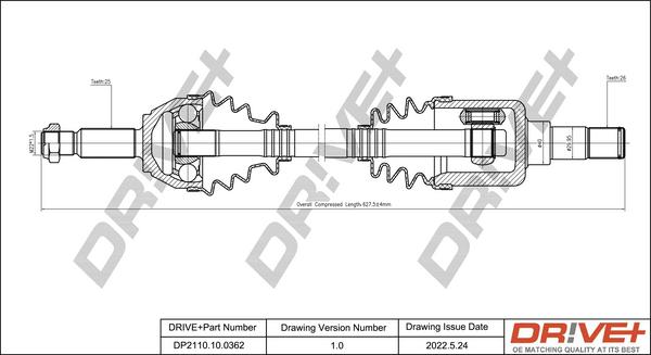 Dr!ve+ DP2110.10.0362 - Albero motore / Semiasse autozon.pro