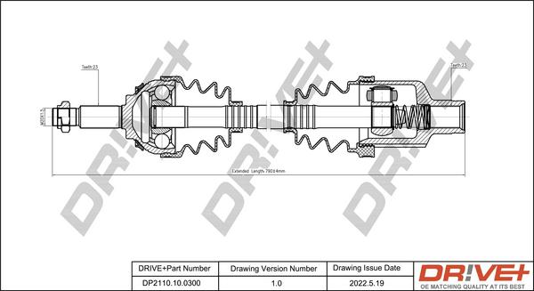 Dr!ve+ DP2110.10.0300 - Albero motore / Semiasse autozon.pro