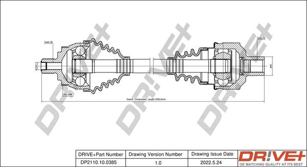 Dr!ve+ DP2110.10.0385 - Albero motore / Semiasse autozon.pro