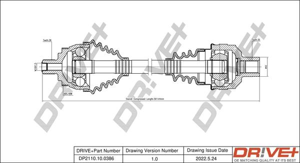 Dr!ve+ DP2110.10.0386 - Albero motore / Semiasse autozon.pro