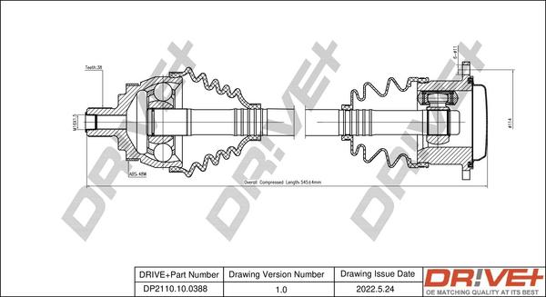 Dr!ve+ DP2110.10.0388 - Albero motore / Semiasse autozon.pro