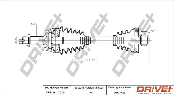 Dr!ve+ DP2110.10.0334 - Albero motore / Semiasse autozon.pro