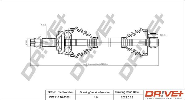 Dr!ve+ DP2110.10.0326 - Albero motore / Semiasse autozon.pro