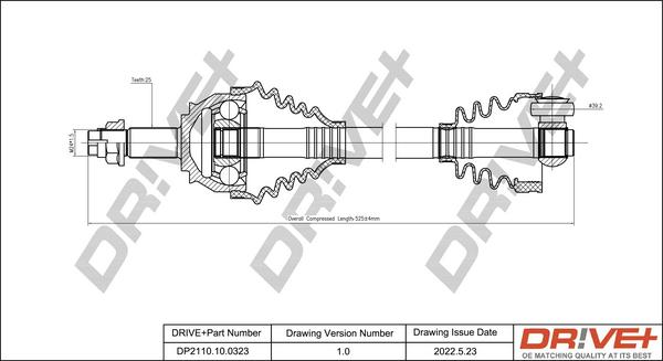 Dr!ve+ DP2110.10.0323 - Albero motore / Semiasse autozon.pro