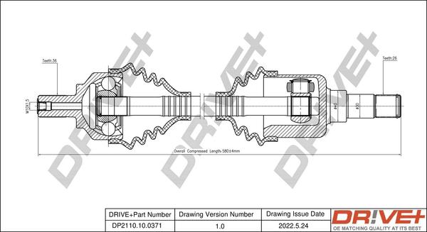 Dr!ve+ DP2110.10.0371 - Albero motore / Semiasse autozon.pro