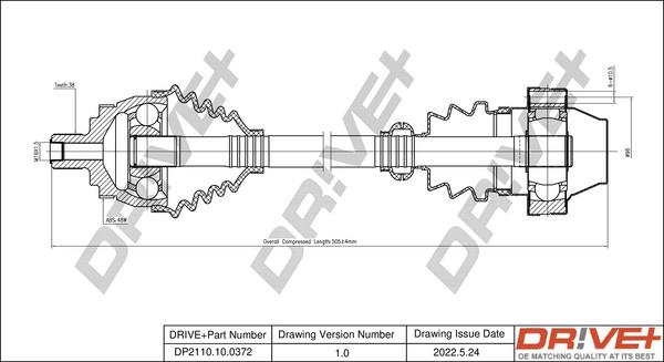 Dr!ve+ DP2110.10.0372 - Albero motore / Semiasse autozon.pro