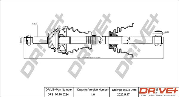 Dr!ve+ DP2110.10.0294 - Albero motore / Semiasse autozon.pro